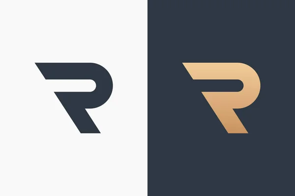 Разработка векторной иллюстрации логотипа буквы R — стоковый вектор