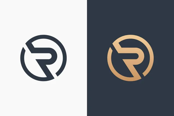 Carta R Logo Template Design Vector Ilustração —  Vetores de Stock