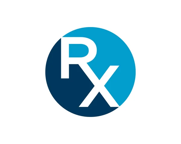 Rx Medical Logo Icon Vector Illustration — Stock Vector