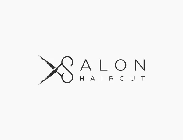 Salon Haircut logo szablon Design Vector — Wektor stockowy