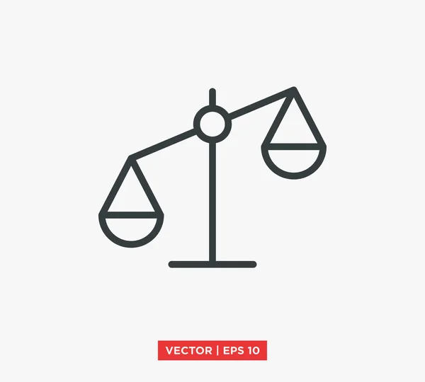 Ilustração do vetor do logotipo do ícone das escalas — Vetor de Stock