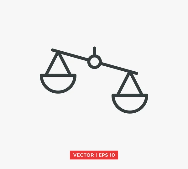 Escalas Icono Logo Vector Ilustración — Vector de stock