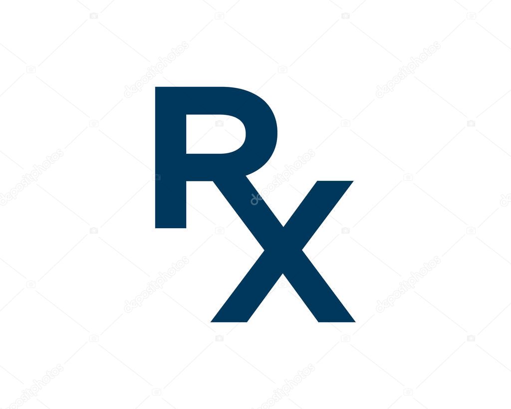 Rx Medical Logo Icon Vector Illustration