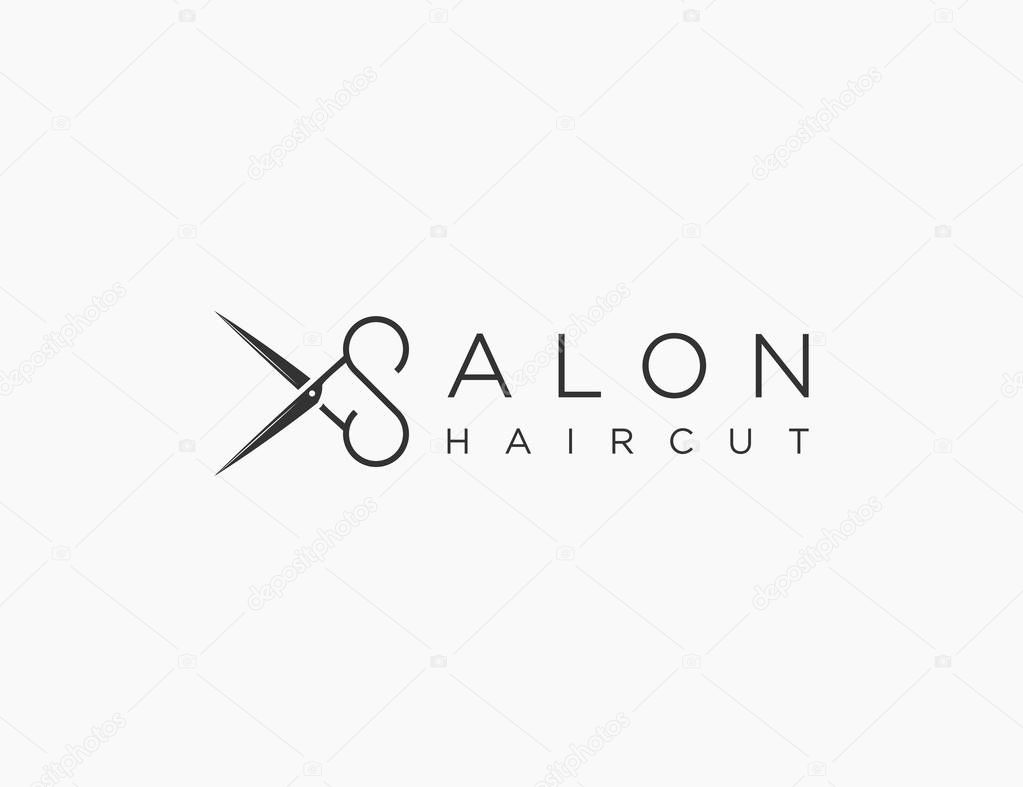 Salon Haircut Logo Template Design Vector