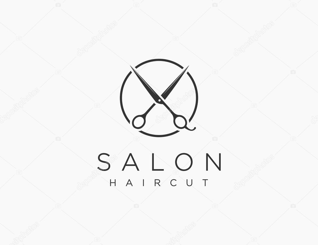 Salon Haircut Logo Template Design Vector