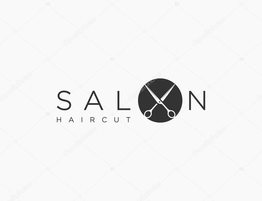 Salon Haircut Logo Template Design Vector