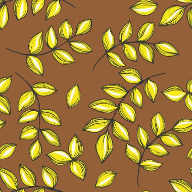 Bahar çiçekleri, vektör, yaprakları ile bir dal üzerinde çiçek süsü