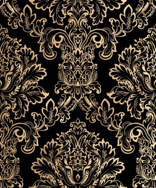 Vintage vektör şam, duvar kağıdı desen, süs