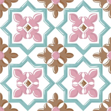 İtalyan fayans, majolica, dikişsiz süs