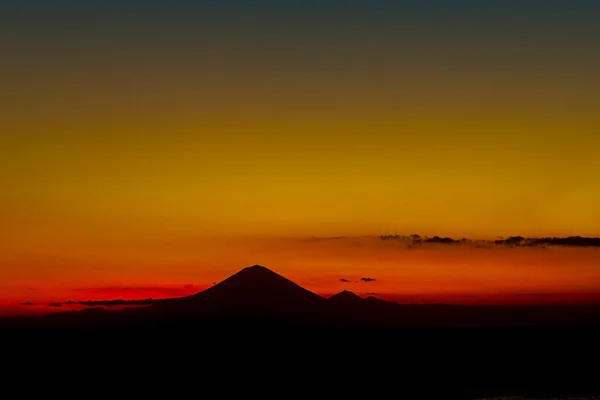 海山上空的空中日落 — 图库照片