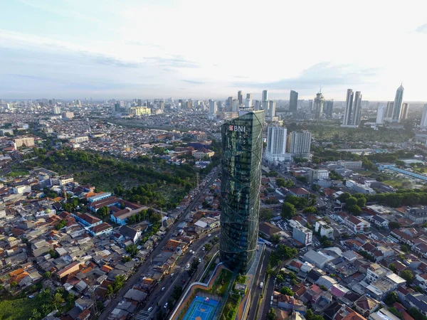 Jakarta Indonesien Juni 2020 Flygfoto Från Jakarta Bni Tower Jakarta — Stockfoto