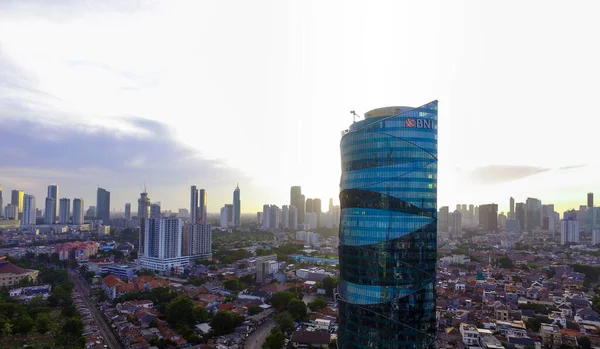 ジャカルタインドネシア 2020年6月20日 ジャカルタからの空中ビュー Bniタワージャカルタ都市インドネシアの都市 都市景観インドネシア ジャカルタのランドマーク — ストック写真
