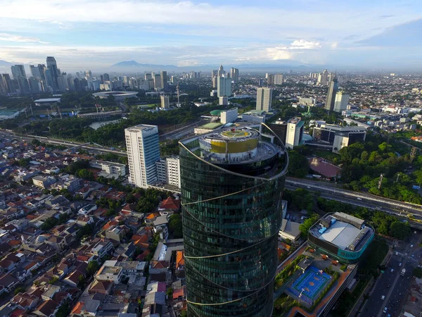 ジャカルタインドネシア 2020年6月5日 ジャカルタからの空中ビュー Bniタワージャカルタ都市都市インドネシア 都市景観インドネシア ジャカルタのランドマーク — ストック写真