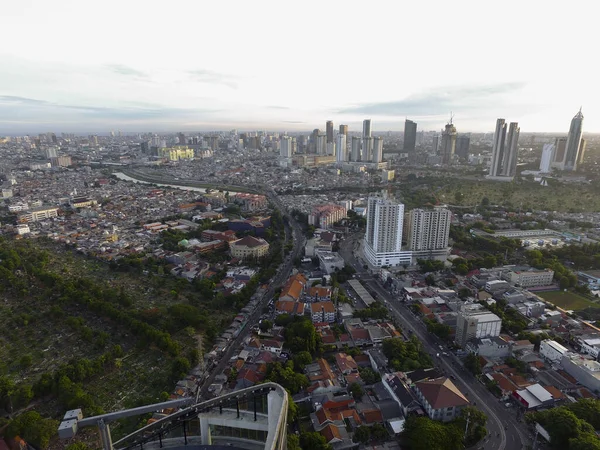 Jakarta Indonesien Juni 2020 Flygfoto Från Jakarta Bni Tower Jakarta — Stockfoto