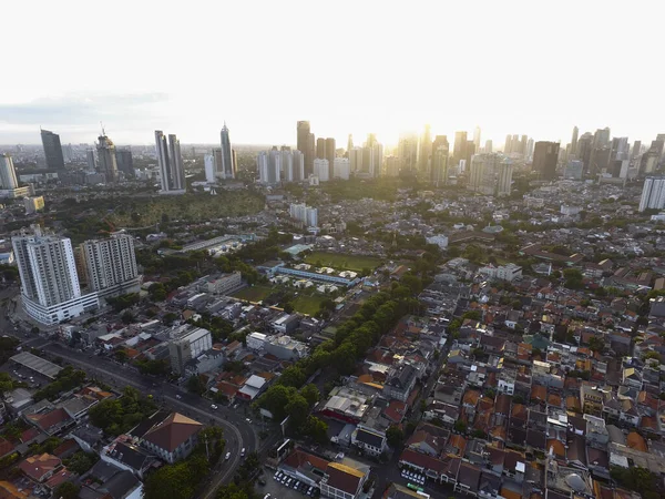 Jakarta Indonesien Juni 2020 Flygfoto Från Jakarta Bni Tower Jakarta — Stockfoto