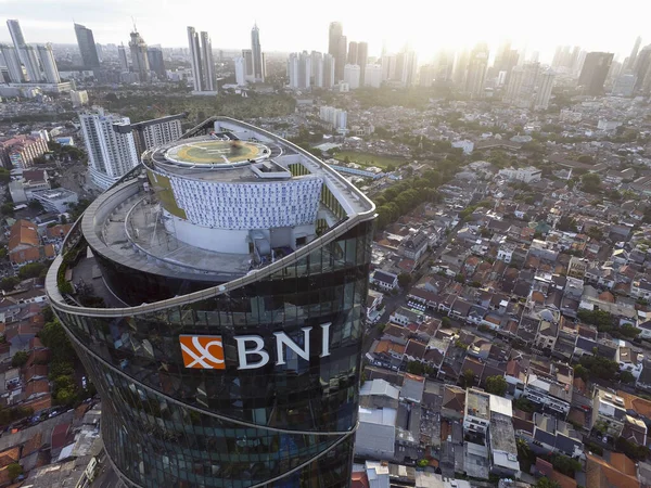 Jakarta Indonesien Juni 2020 Flygfoto Från Jakarta Bni Tower Jakarta — Stockfoto