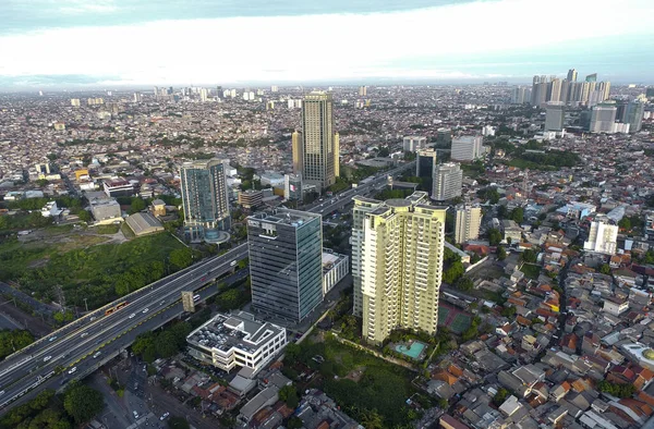 Jakarta Indonesien Juni 2020 Flygfoto Från Jakarta Bni Tower Jakarta — Stockfoto