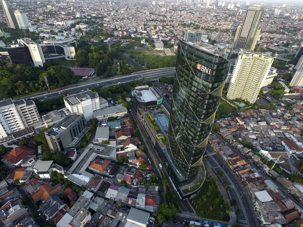 Jakarta Indonesia June 2020 Aerial View Jakarta Bni Tower Jakarta — Stock Photo, Image