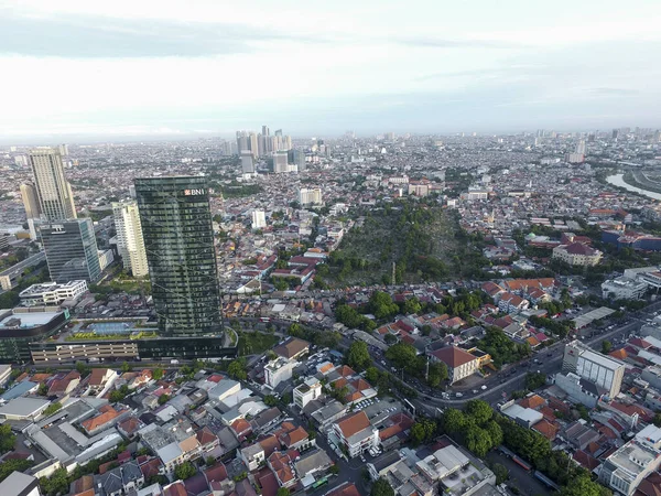 Jakarta Indonezia Iunie 2020 Vedere Aeriană Din Jakarta Turnul Bni — Fotografie, imagine de stoc