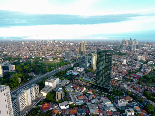 Jakarta Indonesia June 2020 Aerial View Jakarta Bni Tower Jakarta — Stock Photo, Image