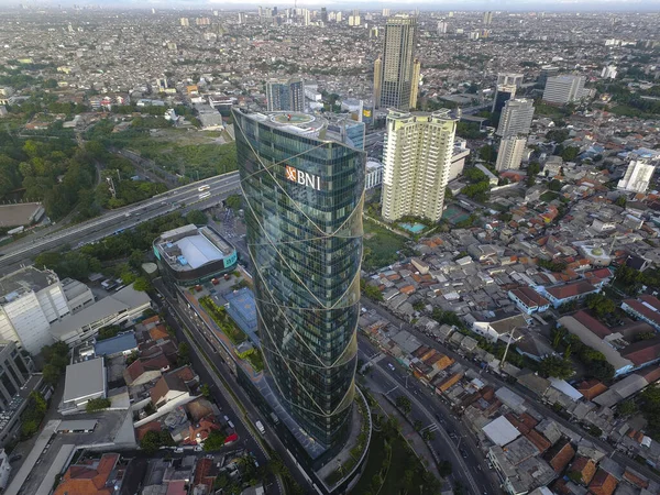 Jakarta Indonesien Juni 2020 Flygfoto Från Jakarta Bni Tower Jakarta — Stockfoto