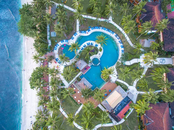 Dezembro 2017 Lombok Indonésia Vista Aérea Resort Férias Lombok Piscina — Fotografia de Stock