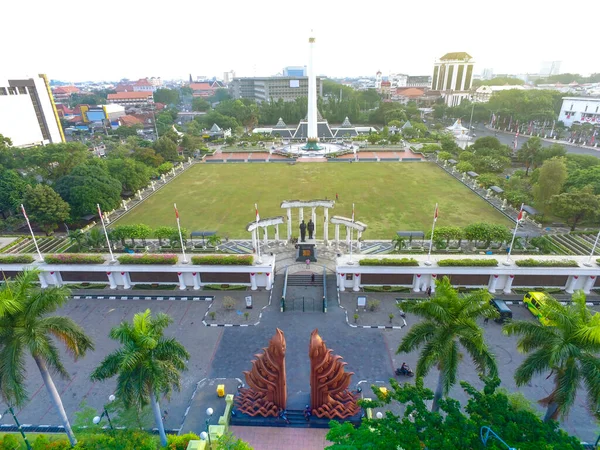 Surabaya Endonezya Haziran 2020 Surabaya Şehri Tugu Pahlawan Pasar Turi — Stok fotoğraf