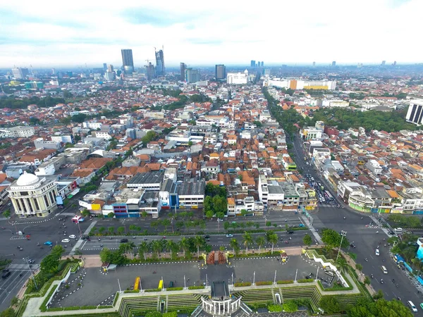 Tugu Yogyakarta Flygfoto Morgonen November 2017 — Stockfoto