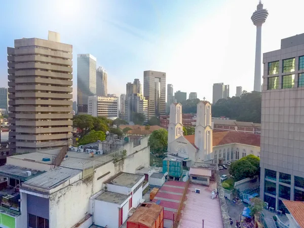 Kuala Lumpur Mei 2019 Pemandangan Kota Udara Membangun Kota Perkotaan — Stok Foto