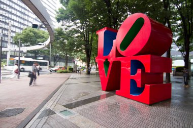 19 Mayıs 2018 Japon: Japon Tokyo Shinjuku Kabukicho Aşk selfie noktası