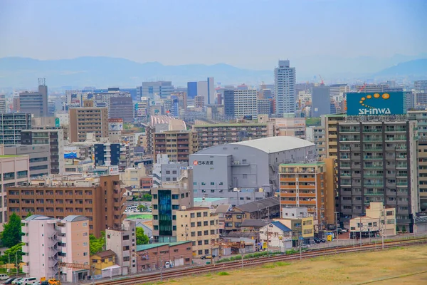 Centre Ville Osaka Japon Par Temps Nuageux — Photo