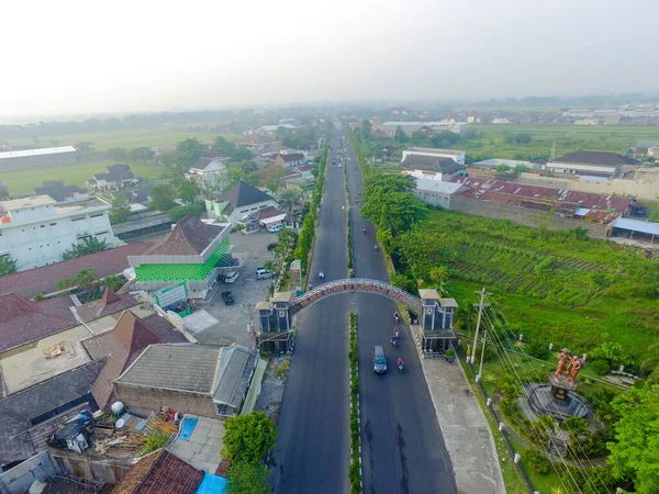 Ινδονησία Ιουνίου 2020 Aerial Bengawan Solo Πρωί Mbacem Νύφη Sukoharjo — Φωτογραφία Αρχείου