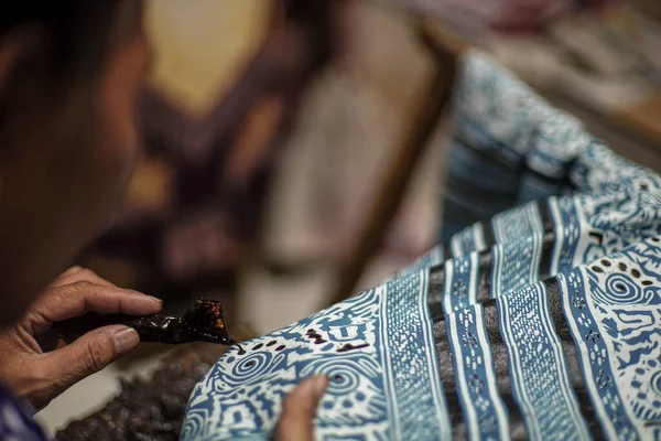 Surakarta Indonésia Agosto 2020 Canting Batik Background Fabric Desenho Batik — Fotografia de Stock