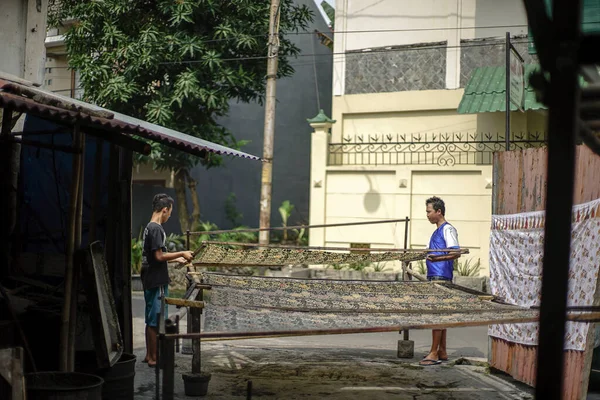 Surakarta Indonésia Agosto 2020 Famoso Processo Produção Batik — Fotografia de Stock