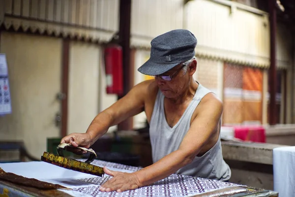 Surakarta Indonesien August 2020 Berühmter Batik Produktionsprozess — Stockfoto
