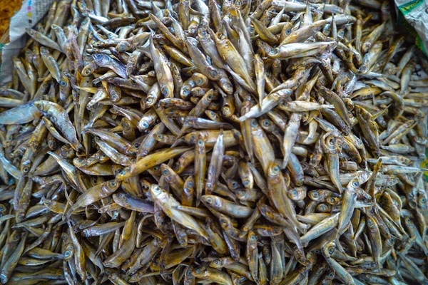 Primer Plano Venta Anchoas Mercado — Foto de Stock