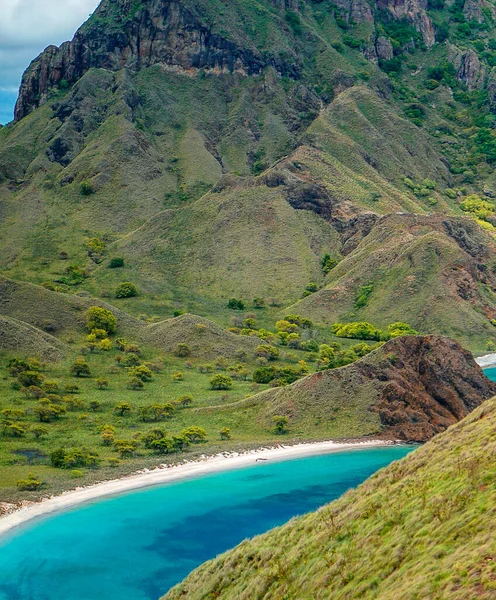 Aerial Shot Padar Island Indonesia — Stockfoto