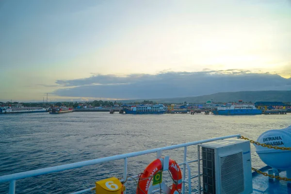 Bali Indonesia June 2018 View Ferry Ship Java Bali Ketapang — Stock Photo, Image