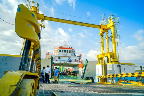 Lombok Indonesia June 2020 Ferry Ship Transprotation Harbour Indonesia Ferry — Stock Photo, Image