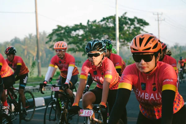 Lombok Indonesia Juni 2020 Wielerwedstrijd Sembalun Challenge Racefiets Mensen Doen — Stockfoto