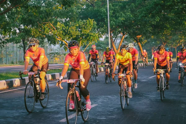 Lombok Indonézia Június 2020 Kerékpáros Verseny Sembalun Kihívás Road Bike — Stock Fotó