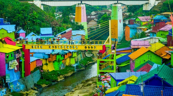 Malang Indonesia Junho 2020 Casas Coloridas Kampung Warna Warni Jodipan — Fotografia de Stock