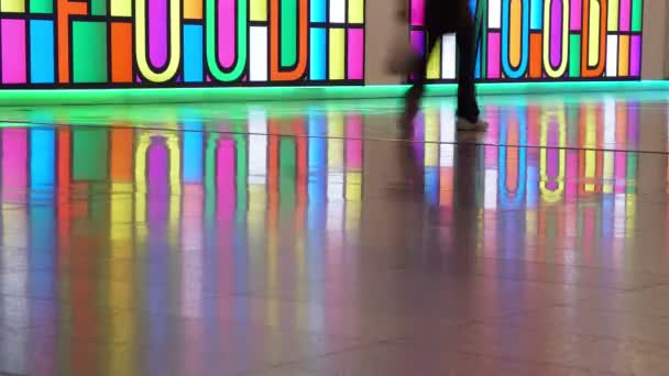 Time Lapse Люди Ходят Торговому Центру Цветом Фона Таиланде — стоковое видео