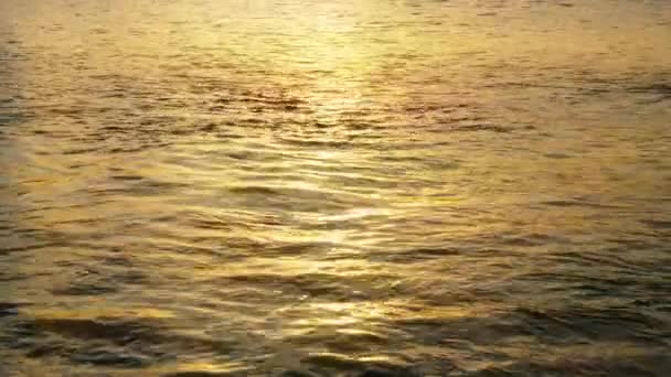 Texturiertes Und Reflektiertes Wasser Fluss Sonnenuntergang — Stockvideo