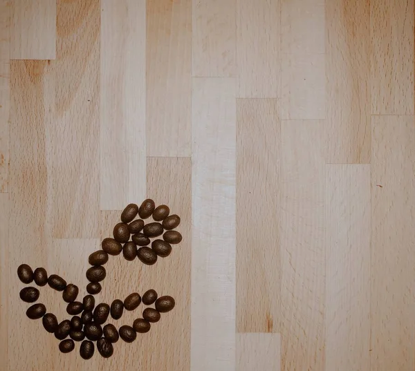 Ziarna Kawy Ułożone Postaci Kwiatu Tło Tekstura — Zdjęcie stockowe