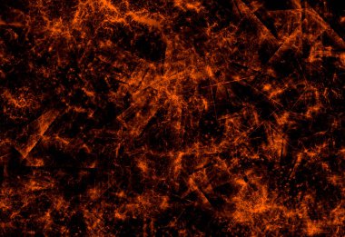 Koyu arkaplanda turuncu dalgalı çizgiler