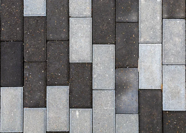 Textura Piedra Pavimentación Azulejos Negros Grises — Foto de Stock