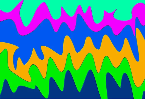 Abstraktion Von Verschiedenen Farbigen Wellen — Stockfoto