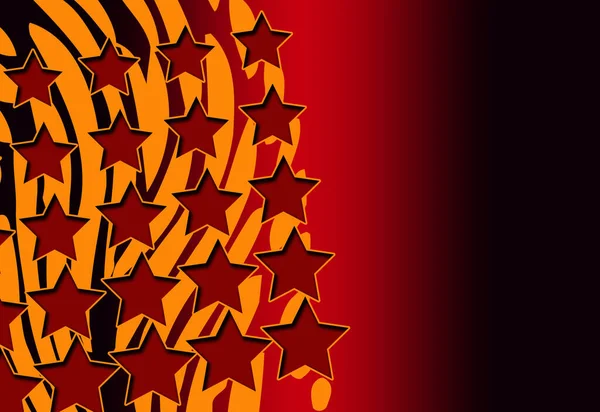 Kırmızı arkaplanda sarı-kırmızı yıldızlar