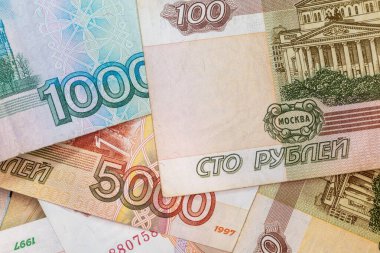 Rus rublesinin farklı değerleri.